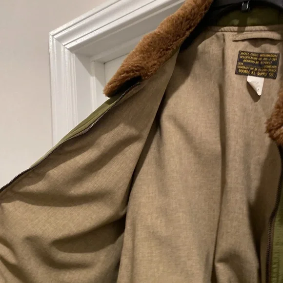 Polo double RL line olive bomber jacket xl